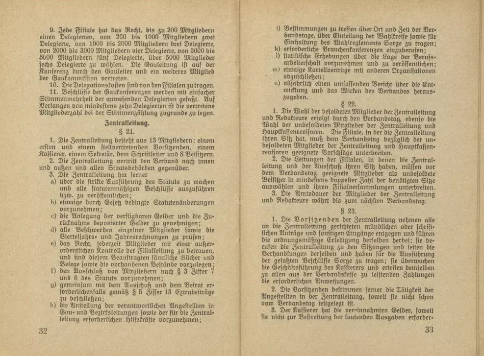 Statut des Deutschen Bekleidungsarbeiter-Verbandes, gültig ab 1. Januar 1929