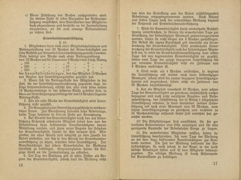 Statut des Deutschen Bekleidungsarbeiter-Verbandes, gültig ab 1. Januar 1929