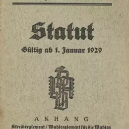 Statut des Deutschen Bekleidungsarbeiter-Verbandes, gültig ab 1. Januar 1929