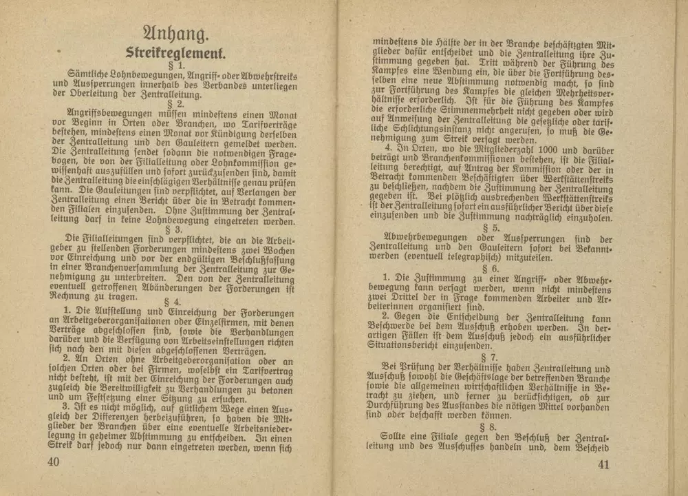 Statut des Deutschen Bekleidungsarbeiter-Verbandes, gültig ab 1. Januar 1929