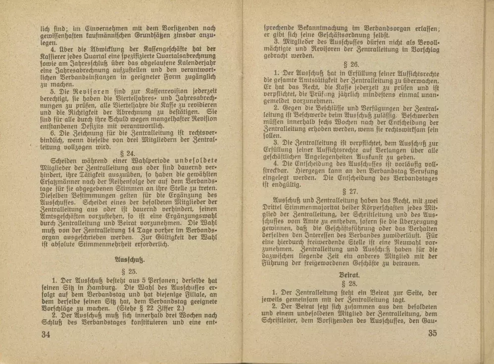 Statut des Deutschen Bekleidungsarbeiter-Verbandes, gültig ab 1. Januar 1929