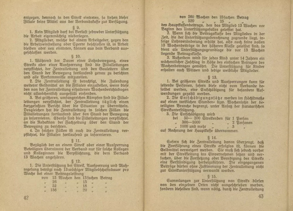 Statut des Deutschen Bekleidungsarbeiter-Verbandes, gültig ab 1. Januar 1929
